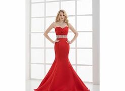 Unbranded Satin Floor-length Sweetheart Red Modern Unique