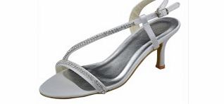 Unbranded Satin Kitten Heel Sandals Peep Toe Slingbacks