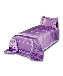 Satin Single Bedspread - Lilac