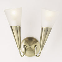 Scala Double Wall Light Antique Brass Plated