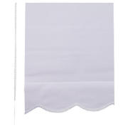 Unbranded Scalloped Edge Roller Blind 120x160cm White