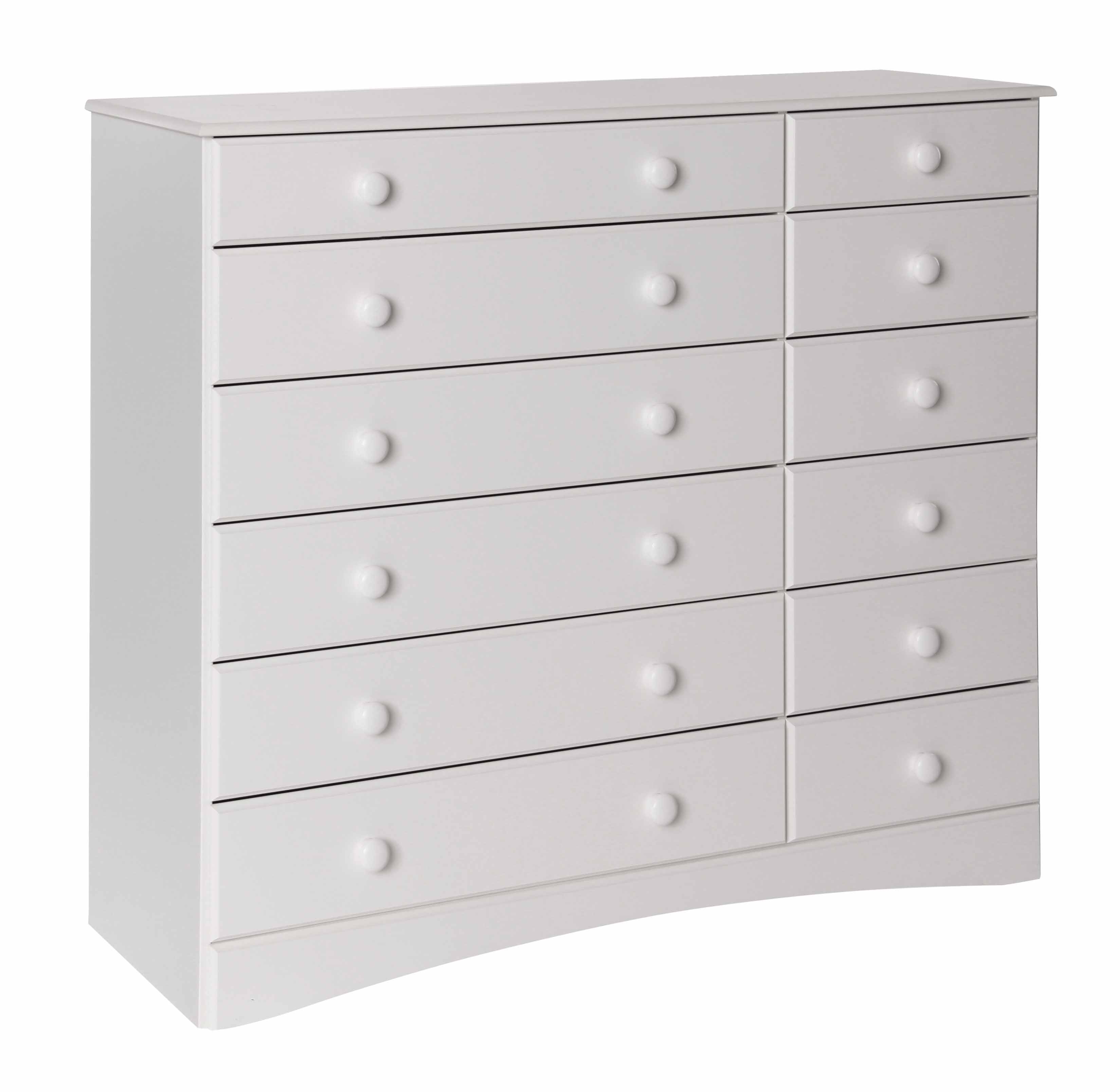 Unbranded Scandi White 6 6 Drawer Chest