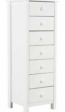 This chunky furniture range has been expertly crafted to bring you superior quality that is hard-wearing and built to last. Elegant yet versatile. with a solid wood frame and white finish. this stunning Scandinavia chest of drawers is a true investme