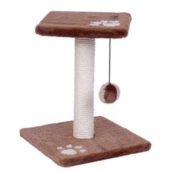 As well as providing entertainment for your moggy through the plush ball on a string, the scratcher 