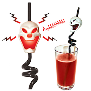 Unbranded Screaming and Flashing Skull Drinking Straw