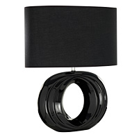 Unbranded SE4411BK - Black Ceramic Table Lamp Pair