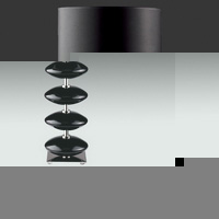 Unbranded SE8580 39BK - Black Ceramic Table Lamp Pair
