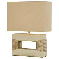 Unbranded SE9087CR - Cream Ceramic Table Lamp Pair
