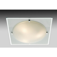 Unbranded SE9322 22 - Small Mirror and Glass Ceiling Flush Light
