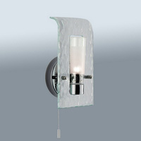 Unbranded SE9633CC - Chrome and Glass Bathroom Wall Light
