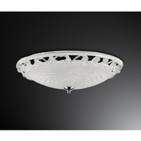 Unbranded SE9945 45 - White and Glass Ceiling Flush Light
