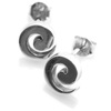 Unbranded Sea Gems Silver Swirl Earrings