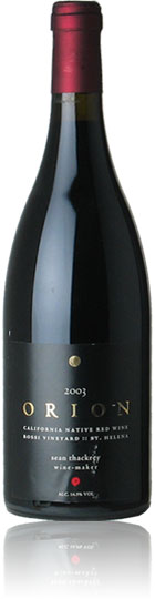`The blockbuster 2003 Orion is 100 Syrah from Napa