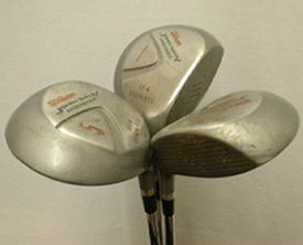 Unbranded Second Hand Wilson John Daly Midsize Set of 3 Woods (Used 4 U)
