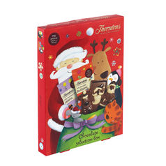 A Christmas essential contains a Santa lolly, a Reindeer lolly, a bag of Milk chocolate buttons, Mil