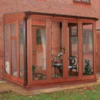Self Build Lean To Hardwood Conservatory