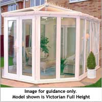 Dimensions: (H)2741 x (W)3418 x (D)3654mm, Supplied with one pair of French doors which has a 7