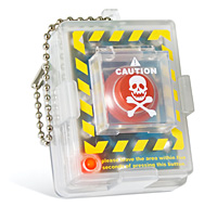 Unbranded Self-destruct Button Keychain (Clear)