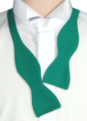 Unbranded Self-Tie Plain Kelly Green Bow Tie
