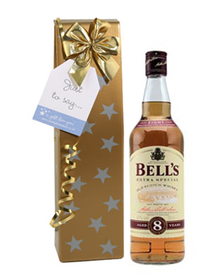 Send a bottle of Bell`s Scotch Whiskey  famed for it`s distinctively mellow character and uniquely c