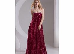 Unbranded Sequins Stretch satin Floor-length Sweetheart