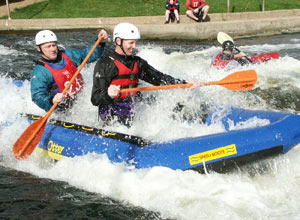Unbranded session of white water rapid running (for two)