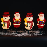 Set 4 Santa Snowman Snomes