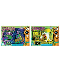 Unbranded Set of 2 Scooby Doo Glow in the Dark Puzzles