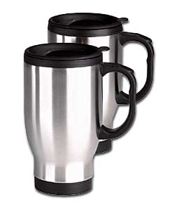 Set of 2 Thermos Stainless Steel Travel Mugs