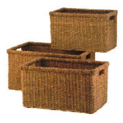 Unbranded Set of 3 Seagrass baskets