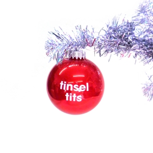 Unbranded Set of 4 Cheeky Christmas Baubles