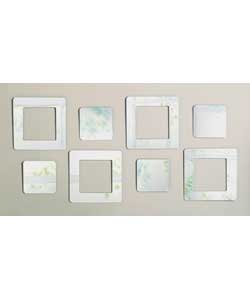 Unbranded Set of 8 Square Wall Art Mirrors