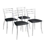 Unbranded Set of four Helsinki chairs, black