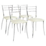 Unbranded Set of four Helsinki chairs, cream