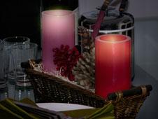 Set of two LED Scented Wax Candles