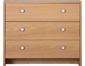 Unbranded Seville 3 Drawer Chest - Oak Effect