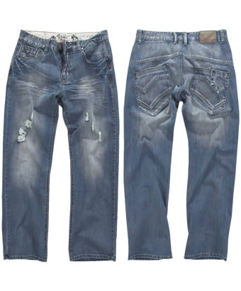 Unbranded Shagged and Blasted Jean