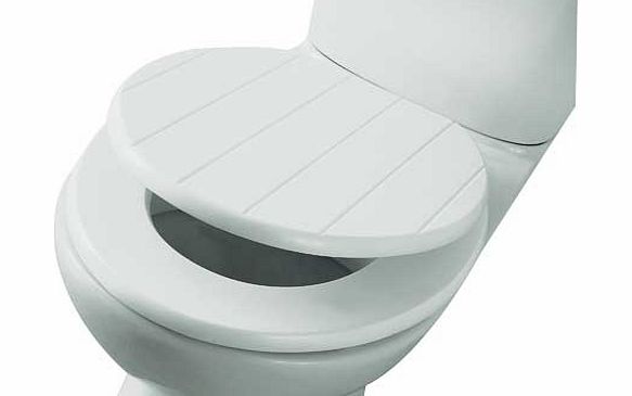 Unbranded Shaker Style Toilet Seat - White