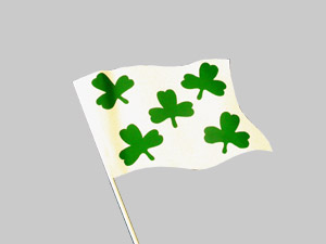 Unbranded Shamrock paper table flag, 6`` x 4``