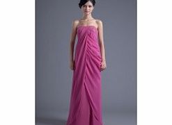 Unbranded Sheath Backless Strapless Beaded Pleat
