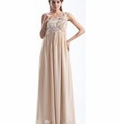 Unbranded Sheath Pleated One-shoulder Backless Empire