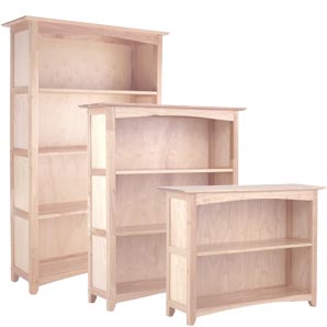 Keep your home office tidy with these light, natural rubberwood pelmet-topped bookcases. Rubberwood