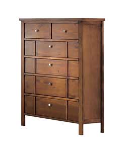 Unbranded Shingsu 4 Wide 2 Narrow Drawer Chest - Walnut