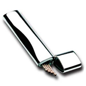 What a fantastic idea for someone who has everything! This nifty shiny silver plated toothpick holde