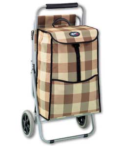 Shopping Trolley with Seat - Brown