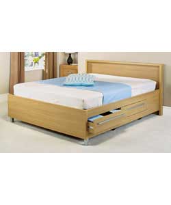 Unbranded Sicilia Oak Double Bed with Firm Mattress