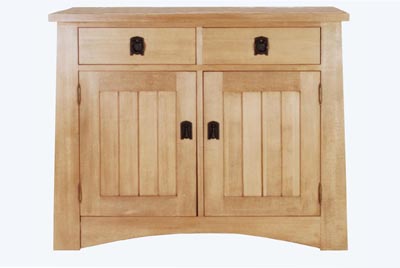 3FT 6IN ARTS AND CRAFTS BEECH SIDEBOARD