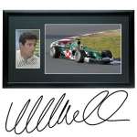 Signed Mark Webber framed photographic set