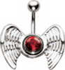 Silver Silver Wings Navel Bar Attachment