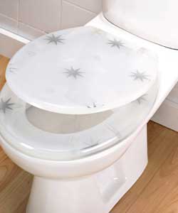 Silver Stars Designer Toilet Seat